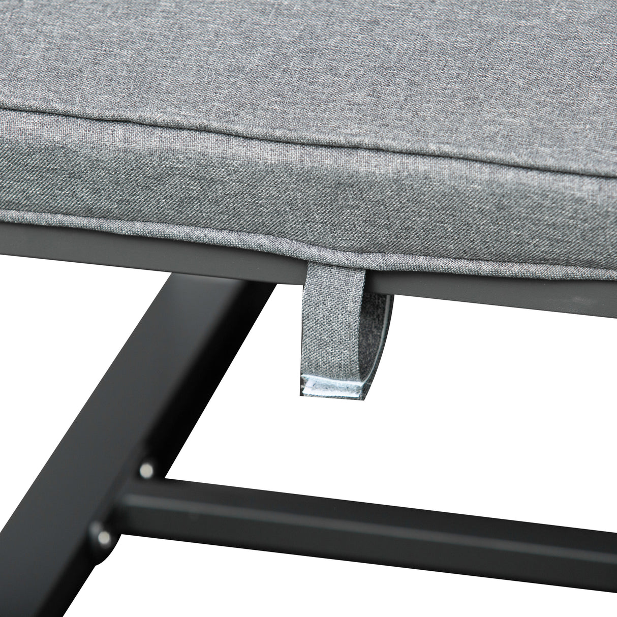 Aluminium Garden Sofa Set With Square Glass Top Table And Stools - Velmora