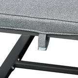 Aluminium Garden Sofa Set With Square Glass Top Table And Stools - Velmora