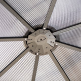 Aluminium Hardtop Gazebo 300cm Width x 300cm Depth With Curtains - Velmora