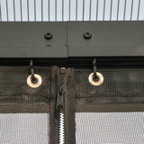Aluminium Hardtop Gazebo 300cm Width x 300cm Depth With Netting And Curtains - Velmora