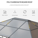 Aluminium Hardtop Gazebo 398cm Width x 300cm Depth With Curtains - Velmora
