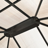Aluminium Hardtop Gazebo 420cm Width x 360cm Depth With Curtains - Velmora