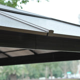 Aluminium Hardtop Gazebo 420cm Width x 360cm Depth With Curtains - Velmora