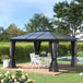 Aluminium Hardtop Gazebo 420cm Width x 360cm Depth With Netting And Curtains - Velmora
