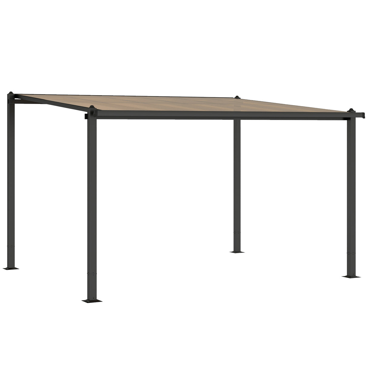 Aluminium Hardtop Gazebo Pergola 357cm Width x 296cm Depth - Velmora