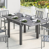 Aluminium Outdoor Garden Extending Dining Table for 4 to 8 People - Velmora