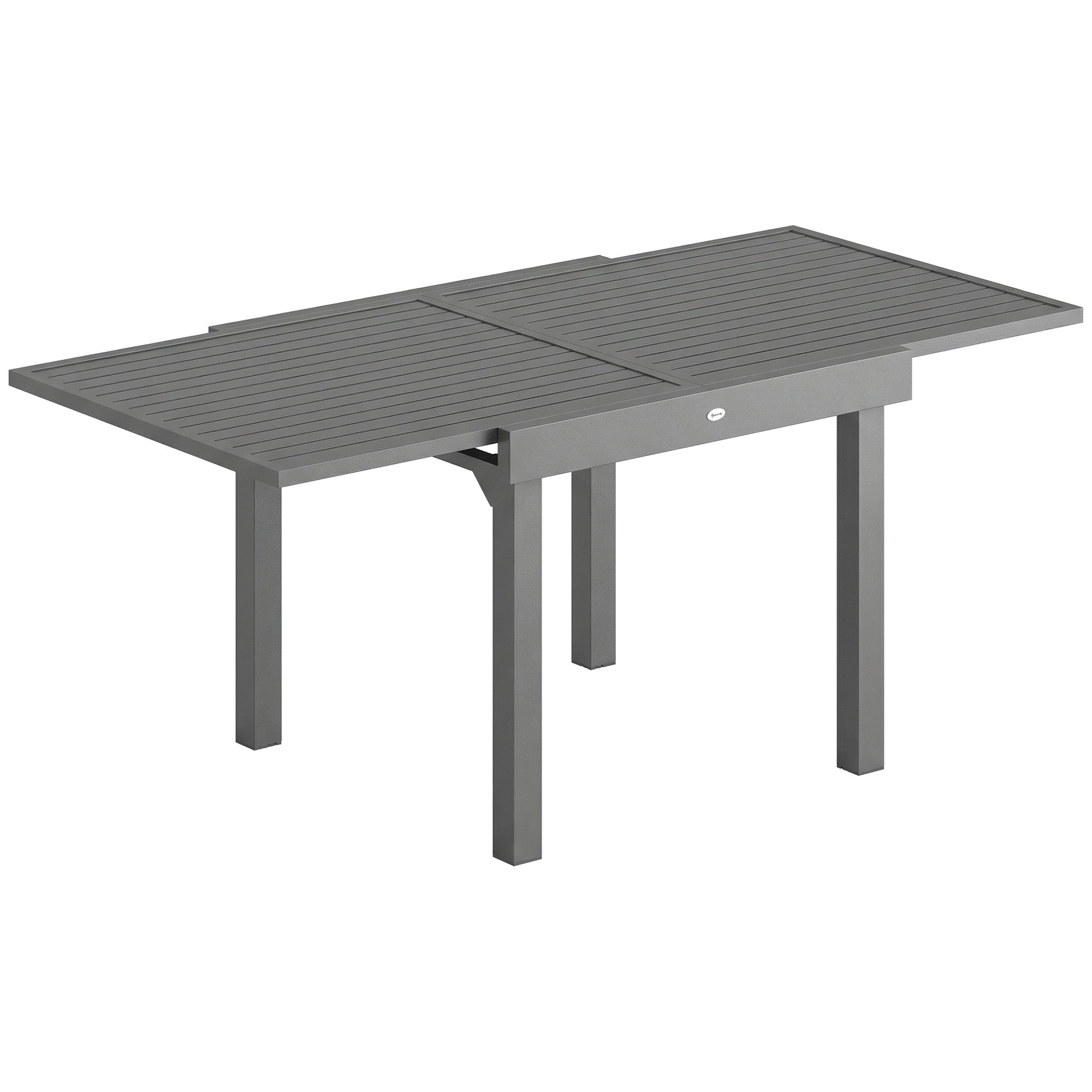 Aluminium Outdoor Garden Extending Dining Table for 4 to 8 People - Velmora