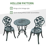 Aluminium Patio 3 Pieces Garden Bistro Set - Velmora