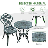 Aluminium Patio 3 Pieces Garden Bistro Set - Velmora