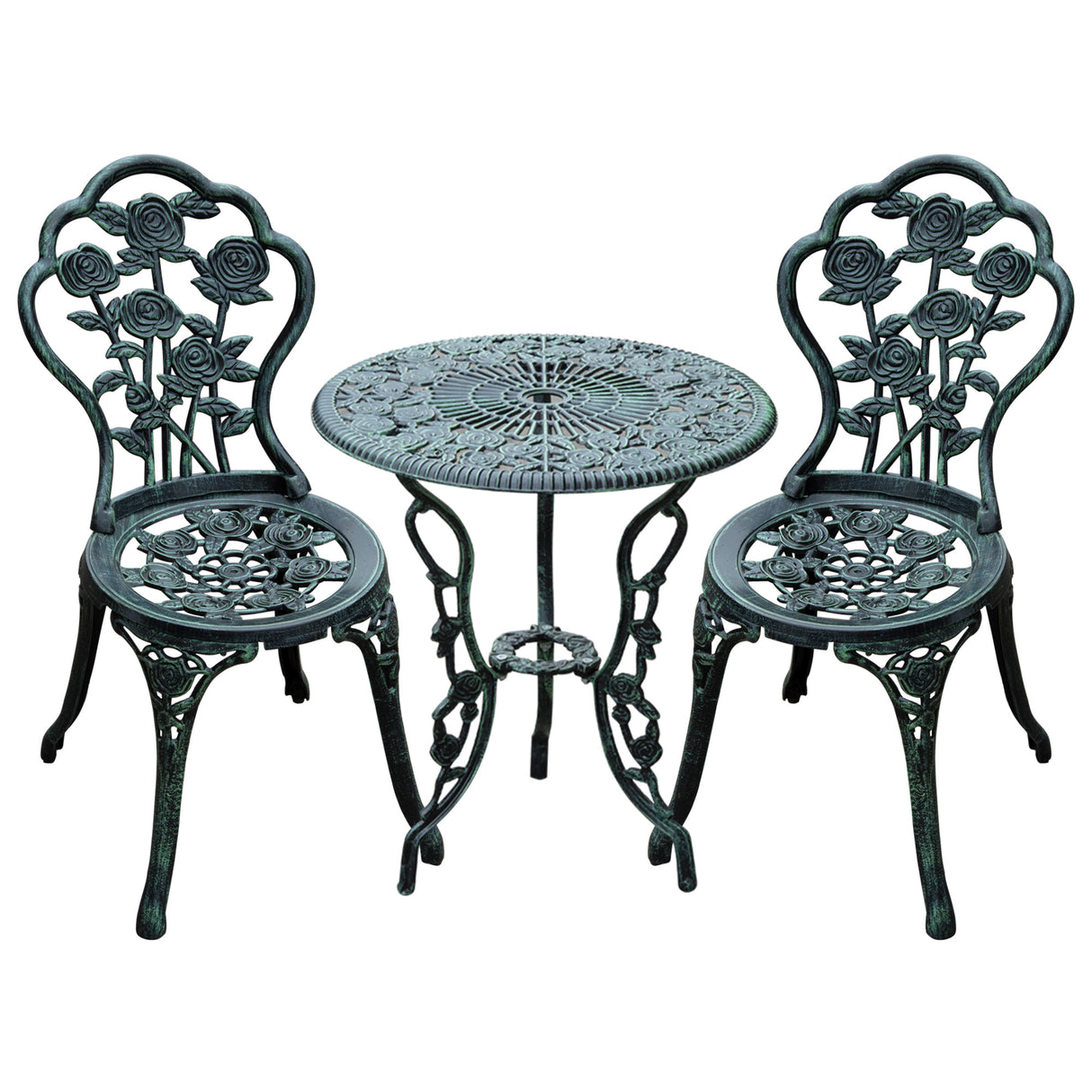 Aluminium Patio 3 Pieces Garden Bistro Set - Velmora