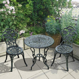 Aluminium Patio 3 Pieces Garden Bistro Set - Velmora