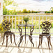 Aluminium Patio 3 Pieces Garden Bistro Set - Velmora