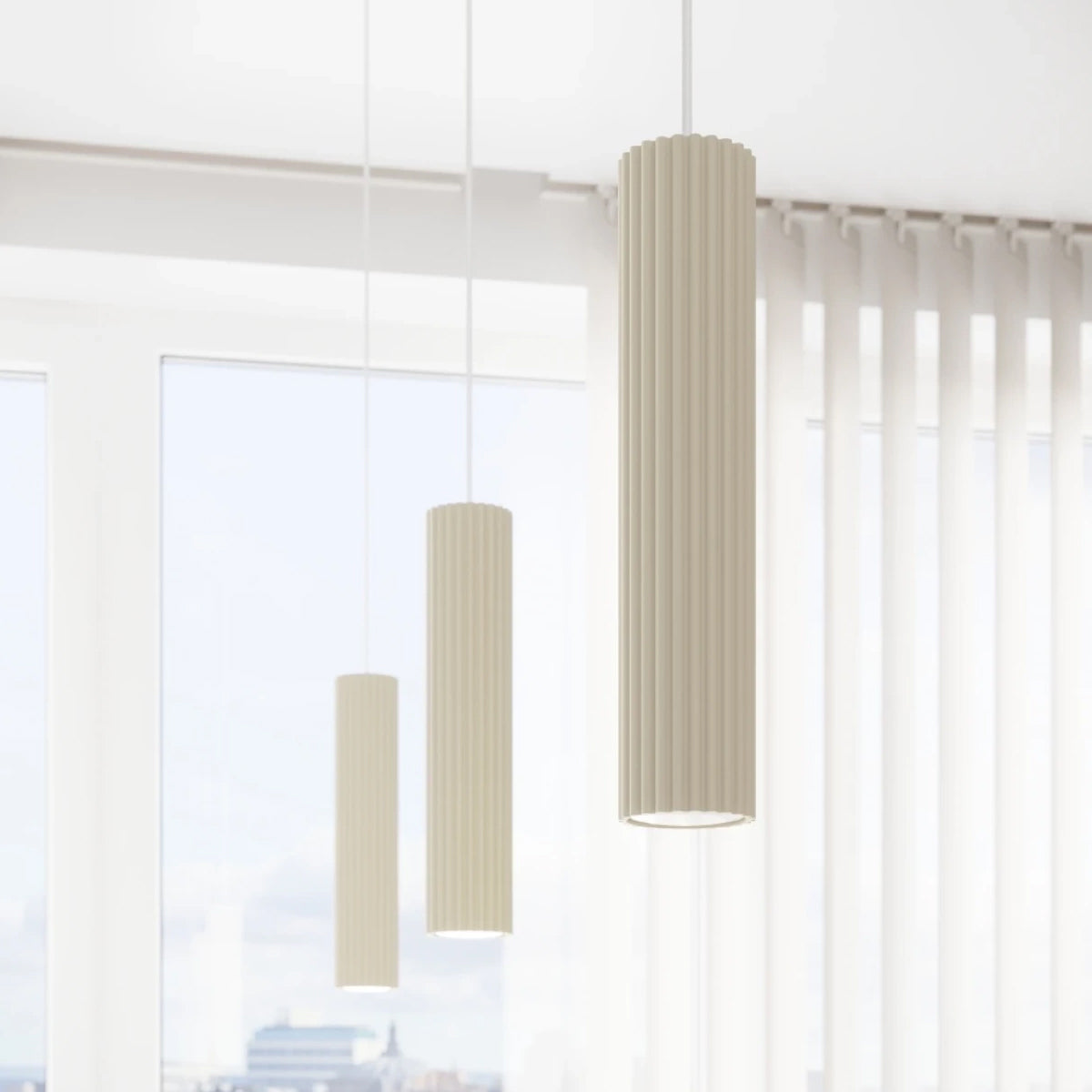 Aluminium Pendant Light With Karbon 3L Lamp - Deep Space