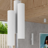 Aluminium Pendant Light With Karbon 3P Lamp - Deep Space