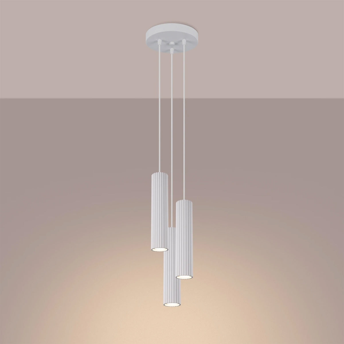 Aluminium Pendant Light With Karbon 3P Lamp - Deep Space