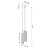 Aluminium Pendant Light With Karbon 3P Lamp - Deep Space