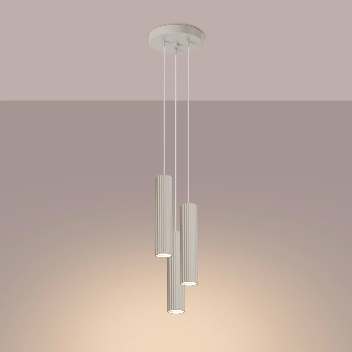 Aluminium Pendant Light With Karbon 3P Lamp - Deep Space