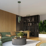 Aluminium Pendant Light With Karbon 3P Lamp - Deep Space