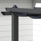 Aluminium Pergola With Retractable Roof 297cm Width x 297cm Depth - Velmora