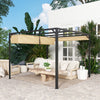 Aluminium Pergola With Retractable Roof 300cm Width x 300cm Depth - Velmora