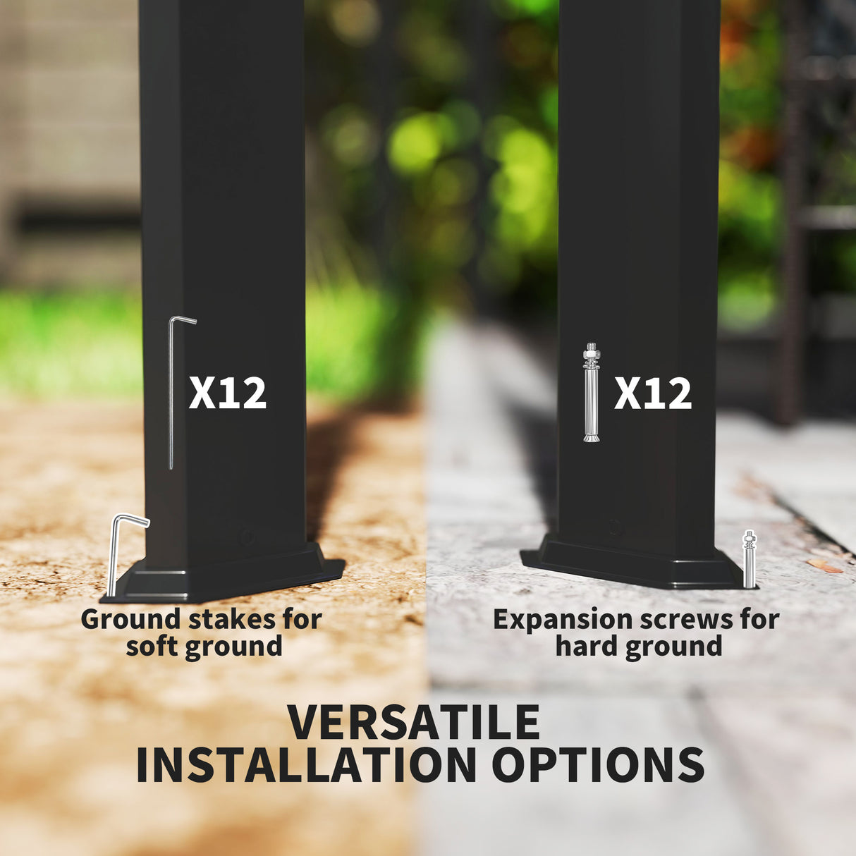 Aluminium Pergola With Retractable Roof 300cm Width x 300cm Depth - Velmora