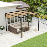 Aluminium Pergola With Retractable Roof 300cm Width x 300cm Depth - Velmora