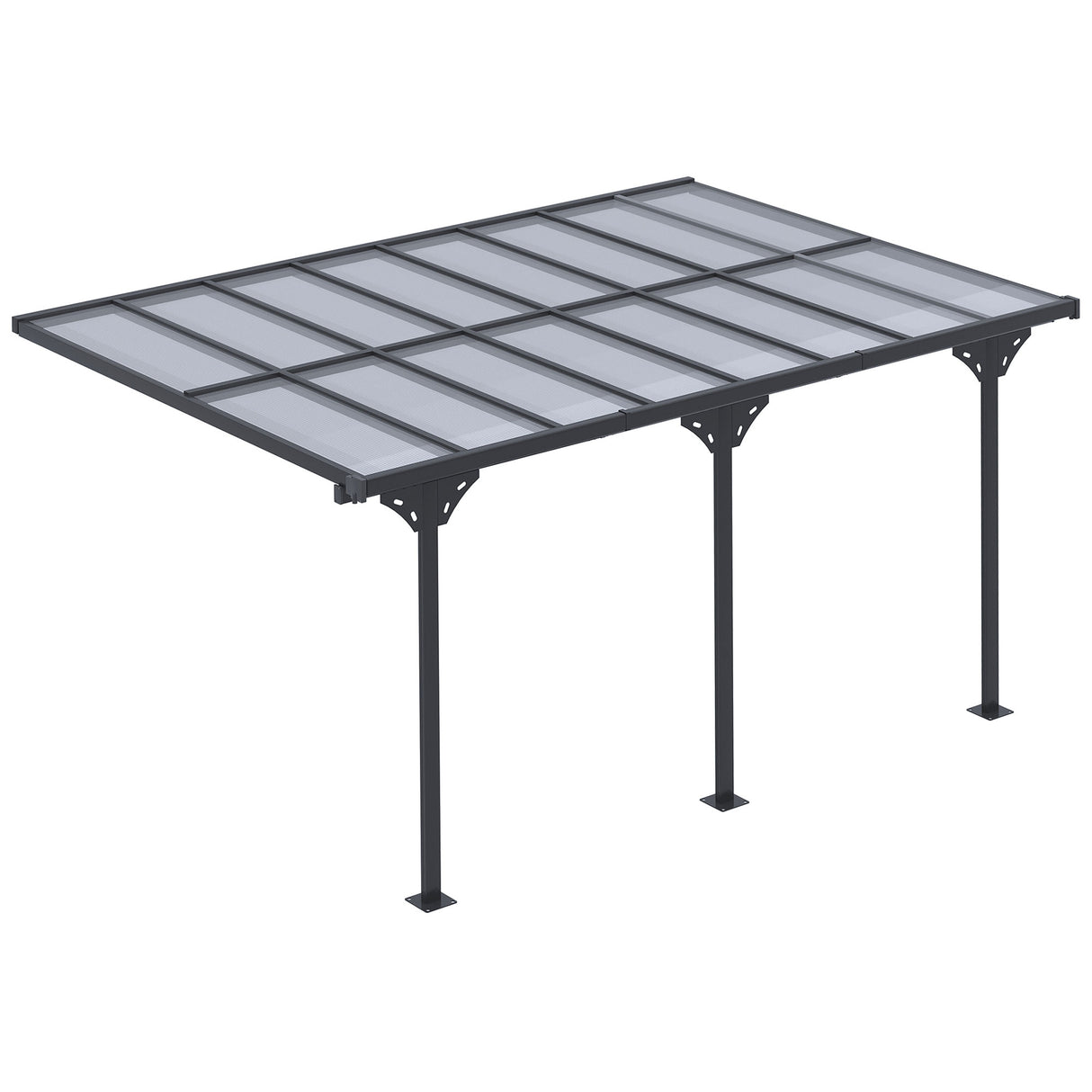 Aluminium Retractable Pergola Canopy 435cm Width x 302cm Depth - Velmora