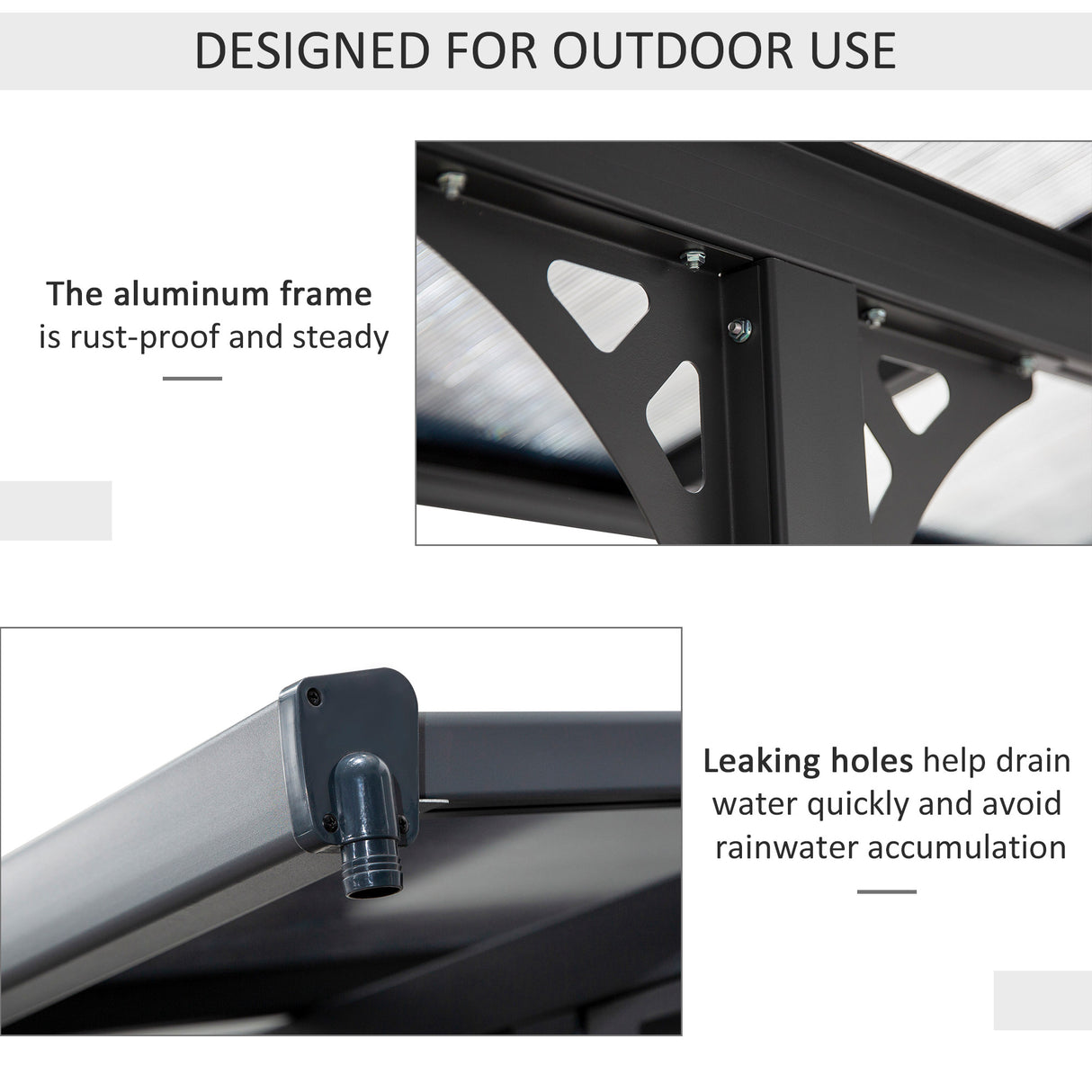 Aluminium Retractable Pergola Canopy 435cm Width x 302cm Depth - Velmora