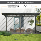 Aluminium Retractable Pergola Canopy 435cm Width x 302cm Depth - Velmora
