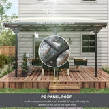 Aluminium Retractable Pergola Canopy 435cm Width x 302cm Depth - Velmora