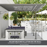 Aluminium Retractable Pergola Canopy 435cm Width x 302cm Depth - Velmora