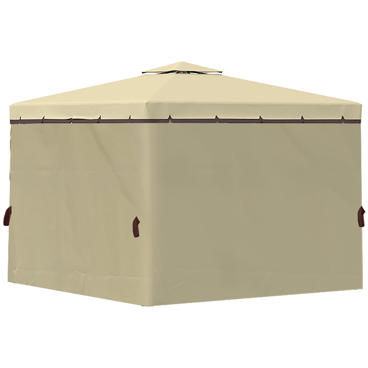 Aluminium Softtop Gazebo 296cm Width x 296cm Depth With Curtains - Velmora