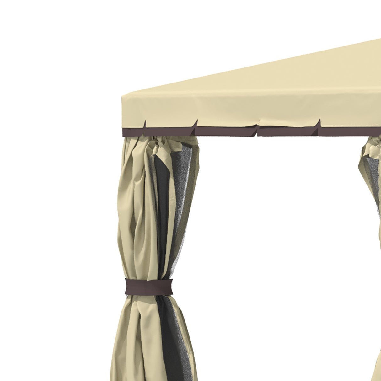 Aluminium Softtop Gazebo 296cm Width x 296cm Depth With Curtains - Velmora