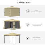 Aluminium Softtop Gazebo 296cm Width x 296cm Depth With Curtains - Velmora