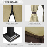 Aluminium Softtop Gazebo 296cm Width x 296cm Depth With Curtains - Velmora
