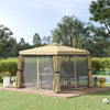 Aluminium Softtop Gazebo 296cm Width x 296cm Depth With Curtains - Velmora