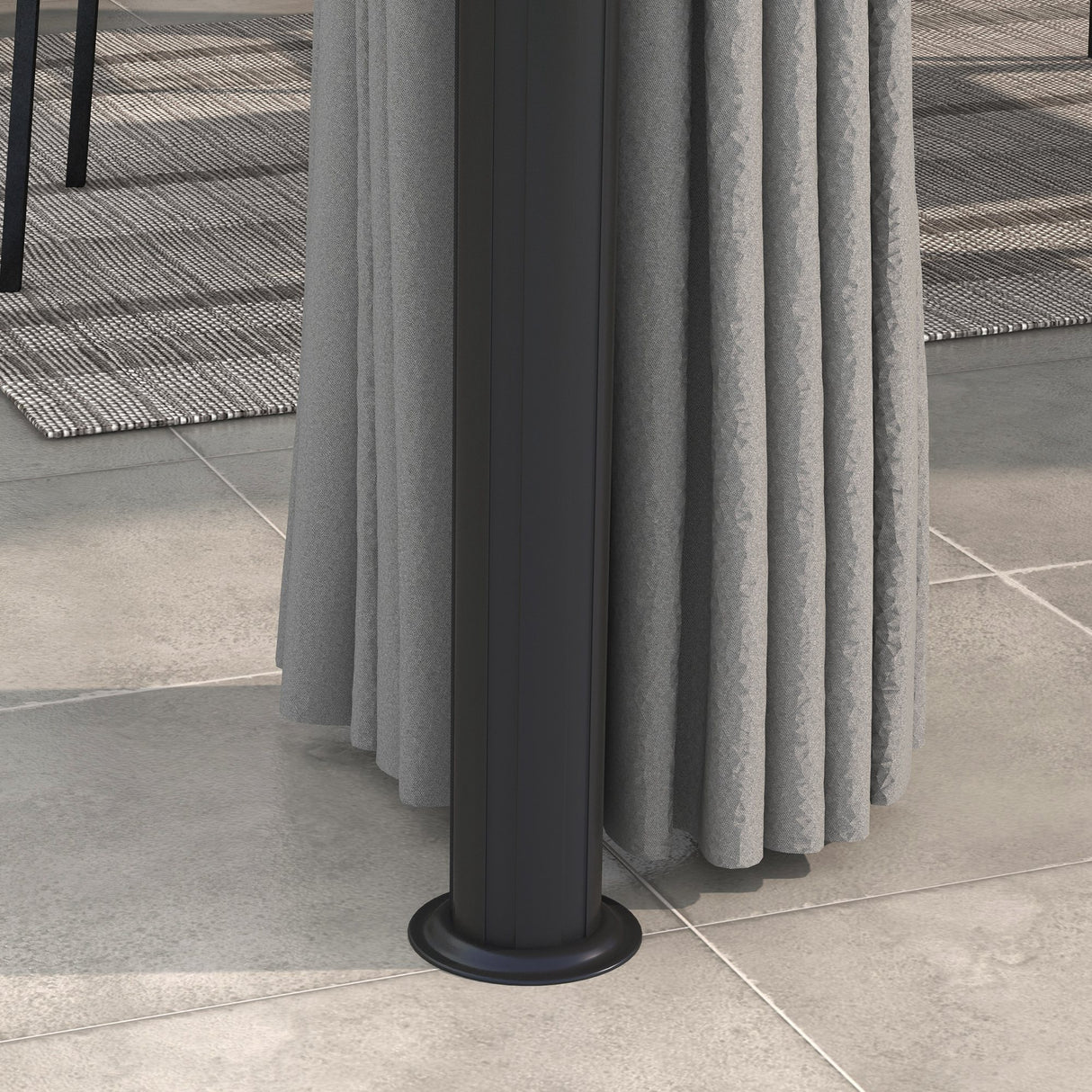 Aluminium Softtop Gazebo 296cm Width x 296cm Depth With Curtains - Velmora