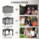 Aluminium Softtop Gazebo 296cm Width x 296cm Depth With Curtains - Velmora
