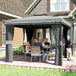 Aluminium Softtop Gazebo 296cm Width x 296cm Depth With Curtains - Velmora