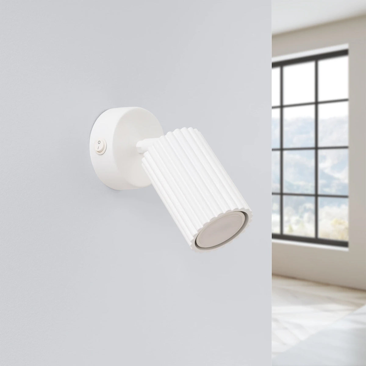 Aluminium Wall Light With Karbon Lamp And With A Switch - Deep Space
