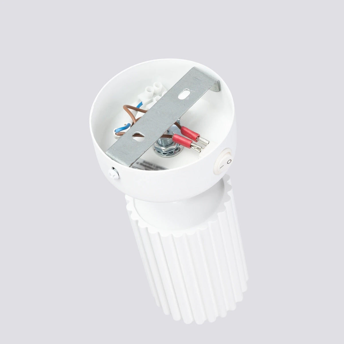 Aluminium Wall Light With Karbon Lamp And With A Switch - Deep Space
