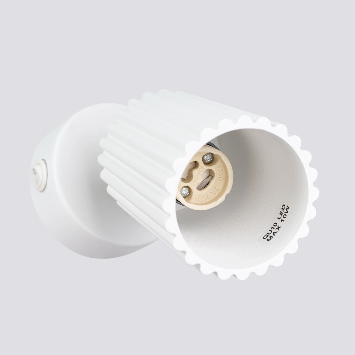 Aluminium Wall Light With Karbon Lamp And With A Switch - Deep Space