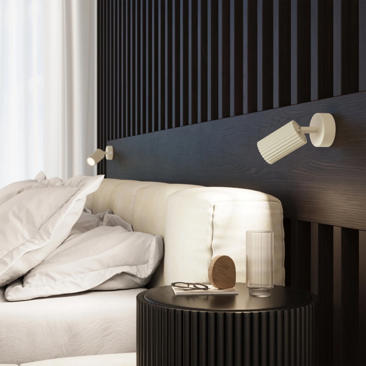 Aluminium Wall Light With Karbon Lamp And With A Switch - Deep Space