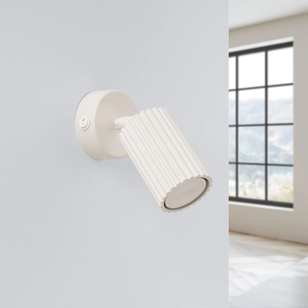 Aluminium Wall Light With Karbon Lamp And With A Switch - Deep Space