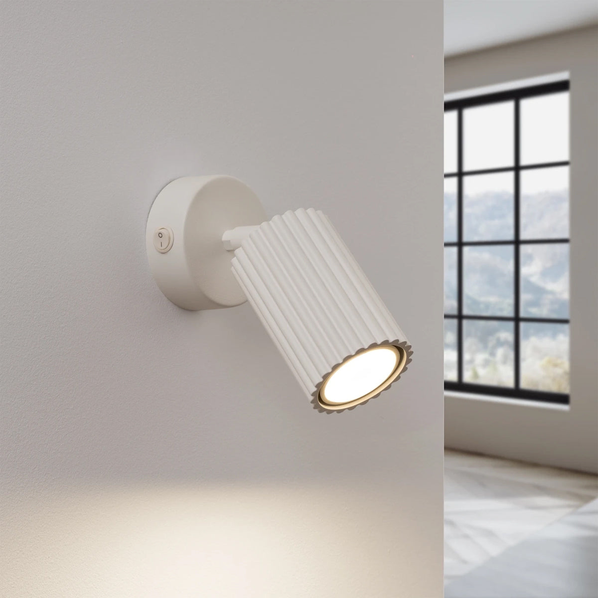 Aluminium Wall Light With Karbon Lamp And With A Switch - Deep Space