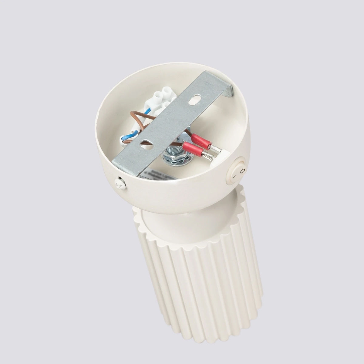 Aluminium Wall Light With Karbon Lamp And With A Switch - Deep Space