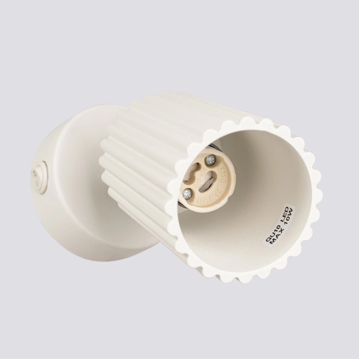 Aluminium Wall Light With Karbon Lamp And With A Switch - Deep Space