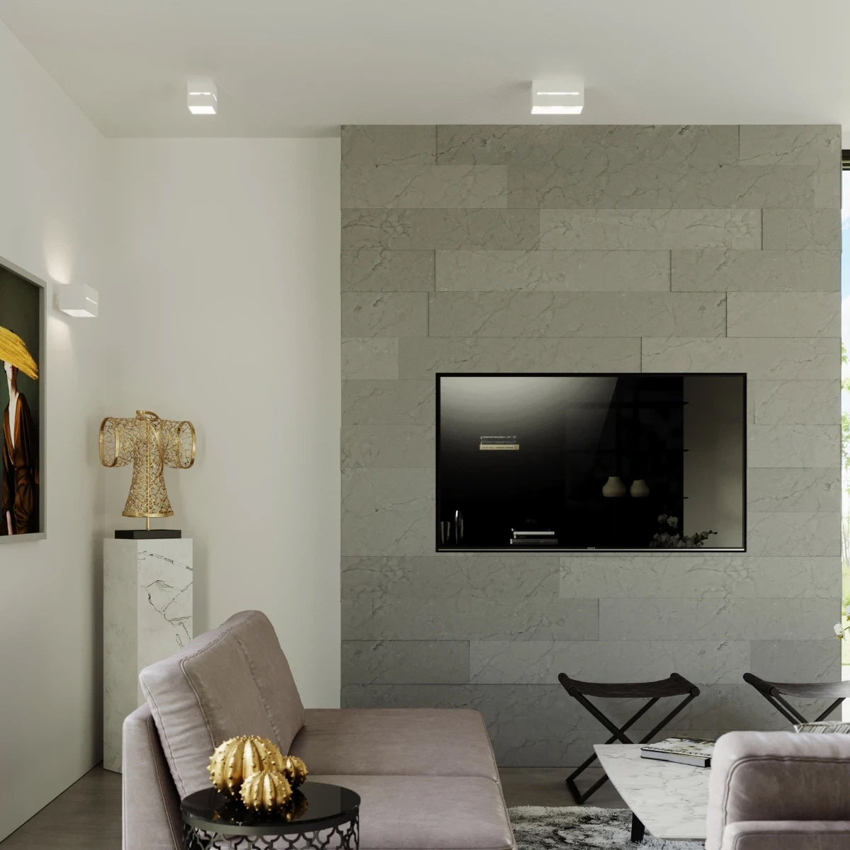 Aluminium Wall Light With Lobo Lamp - Deep Space