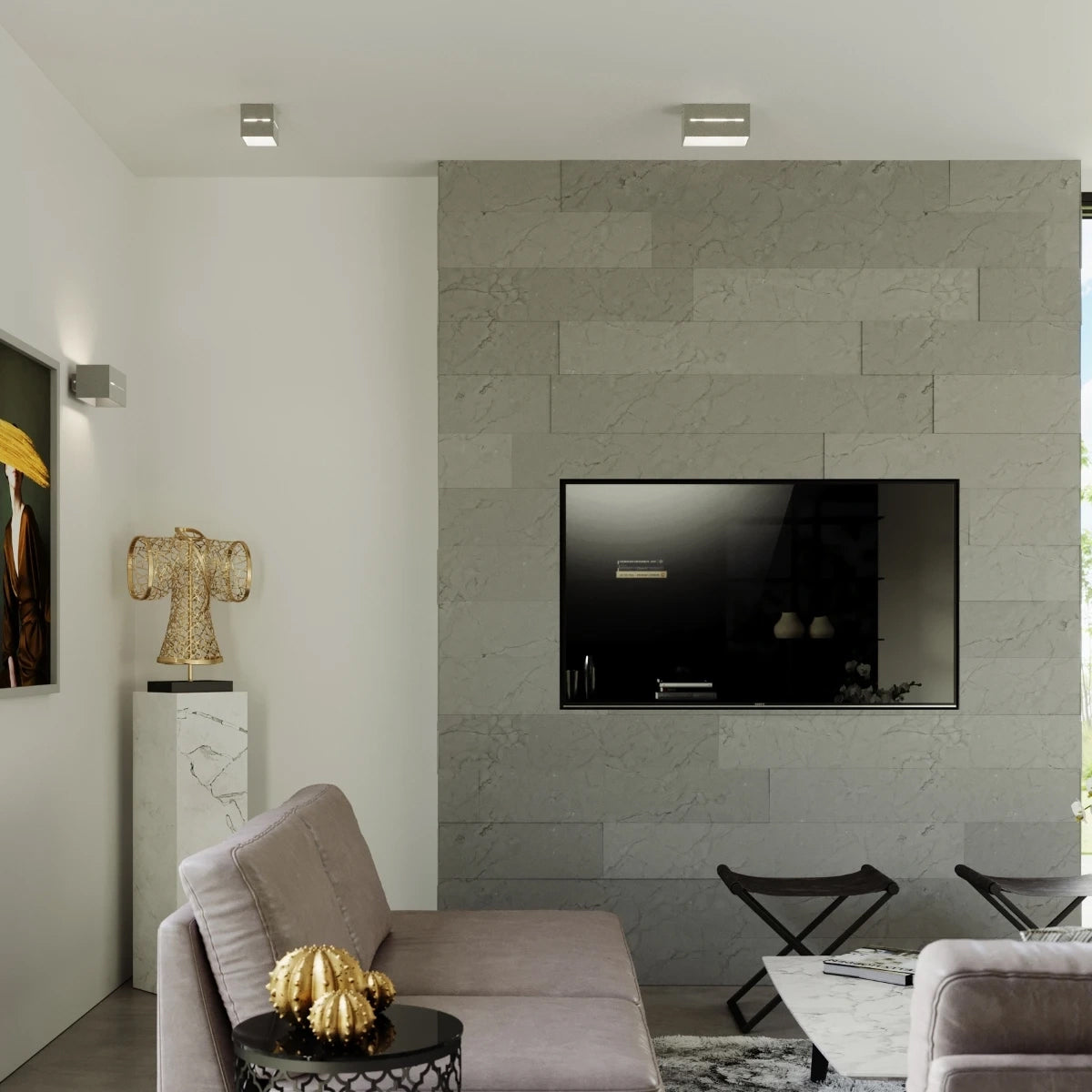 Aluminium Wall Light With Lobo Maxi Lamp - Deep Space