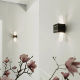 Aluminium Wall Light With Loreto Glass Lamp - Deep Space